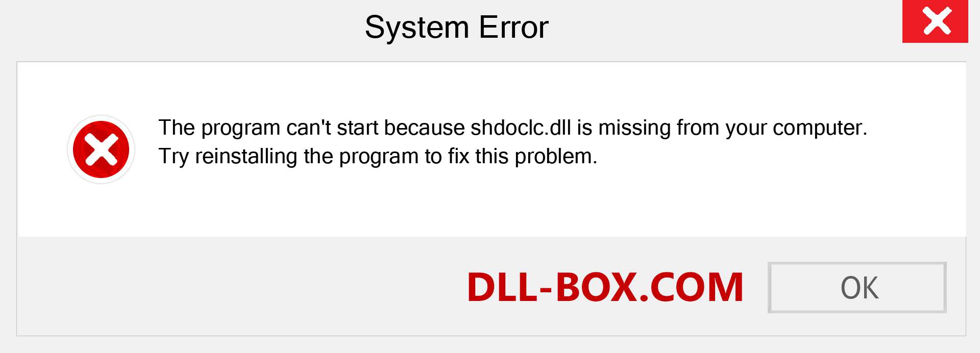  shdoclc.dll file is missing?. Download for Windows 7, 8, 10 - Fix  shdoclc dll Missing Error on Windows, photos, images